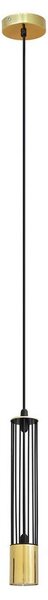 Helam Luster na lanku BARS 1xGU10/20W/230V čierna/zlatá HE1133 + záruka 3 roky zadarmo