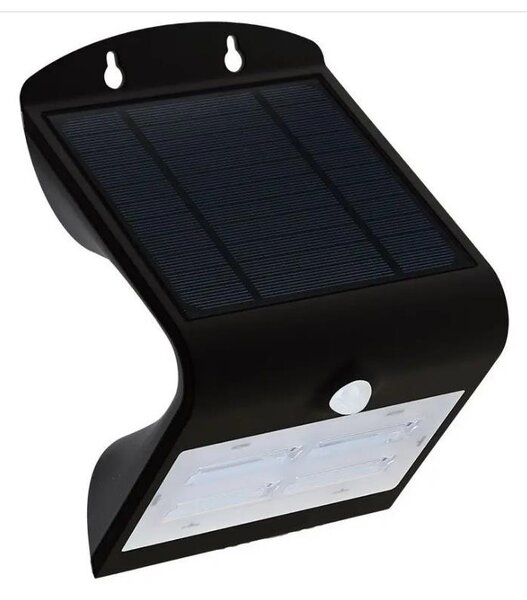 V-Tac LED Solárne nástenné svietidlo so senzorom LED/3W/3,7V 3000/4000K IP65 čierna VT0772 + záruka 3 roky zadarmo