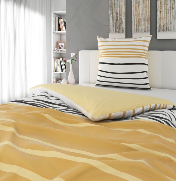 OBOJSTRANNÁ POSTEĽNÁ BIELIZEŇ, žltá, 135/200 cm Esposa - Online Only bytové doplnky, Online Only