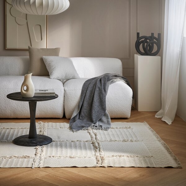 PLOCHO TKANÝ KOBEREC, 120/170 cm biela Linea Natura - Online Only bytové doplnky, Online Only