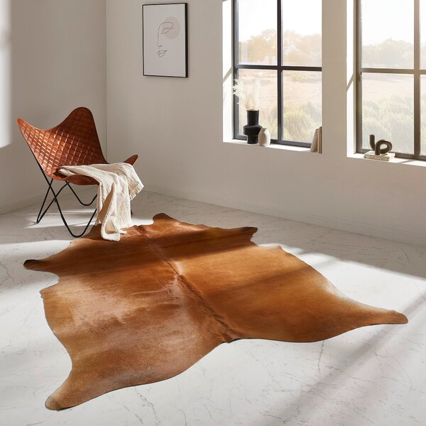 HOVÄDZIA KOŽUŠINA, 160/250 cm, hnedá Linea Natura - Online Only bytové doplnky, Online Only