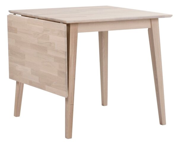 Matne lakovaný sklápací dubový jedálenský stôl Rowico Mimi, 80 x 80 cm