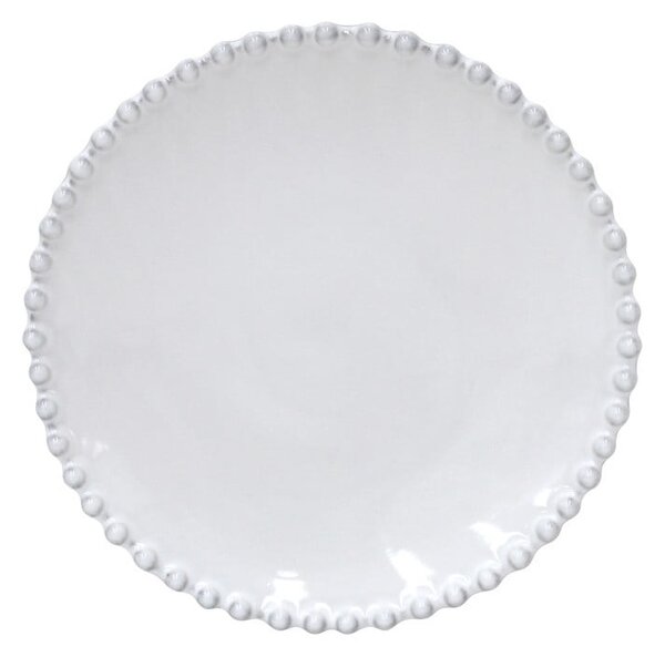 Biely kameninový tanier na pečivo Costa Nova Pearl, ⌀ 17 cm