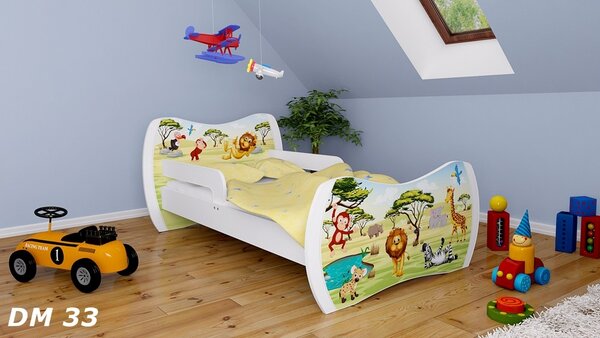 Detská posteľ bez šuplíku 180x90cm SAFARI PÁRTY + matrace ZADARMO!
