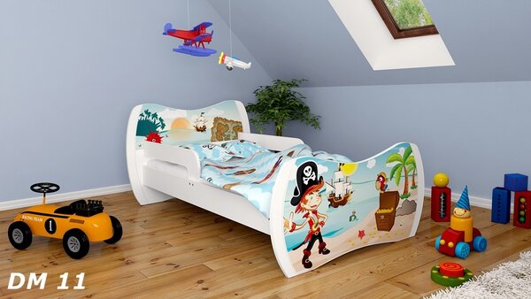 Detská posteľ bez šuplíku 140x70cm MALÝ PIRÁT + matrace ZADARMO!