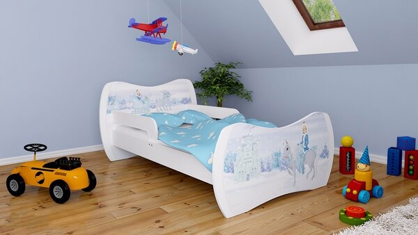 Detská posteľ bez šuplíku 180x90cm ĽADOVÁ PRINCEZNÁ + matrace ZADARMO!