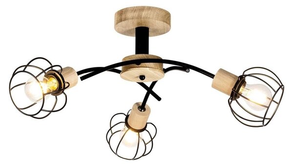 Envostar - Ylva 3 Stropné Lampa Oak/Black - Lampemesteren
