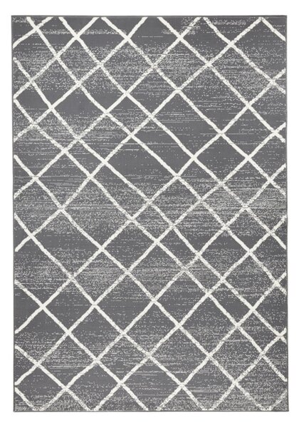 Tmavosivý koberec Zala Living Rhombe, 200 × 290 cm