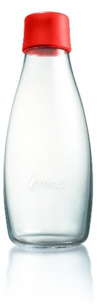 Červená sklenená fľaša ReTap s doživotnou zárukou, 500 ml