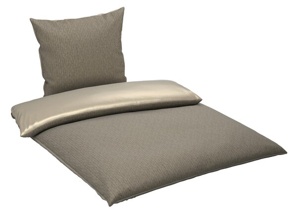 OBOJSTRANNÁ POSTEĽNÁ BIELIZEŇ, satén, taupe, 135/200 cm Bio:Vio - Online Only bytové doplnky, Online Only
