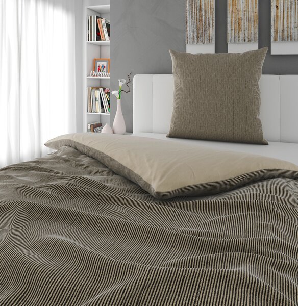 OBOJSTRANNÁ POSTEĽNÁ BIELIZEŇ, satén, taupe, 135/200 cm Bio:Vio - Online Only bytové doplnky, Online Only