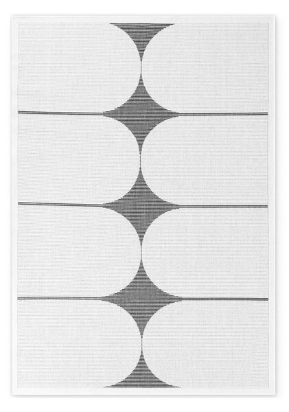 Čierno-biely vnútorný a vonkajší koberec 160x230 cm Duet Bowen – NORTHRUGS