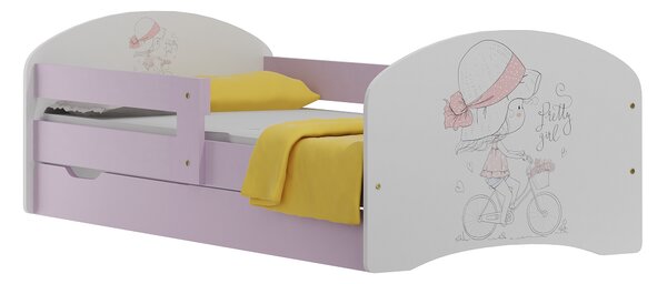 Detská posteľ so zásuvkami PRETTY GIRL 140x70 cm