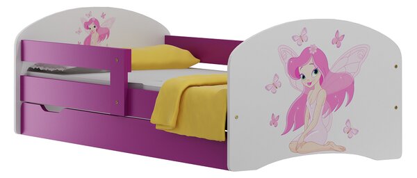 Detská posteľ so zásuvkami VÍLA v ružovej 180x90 cm