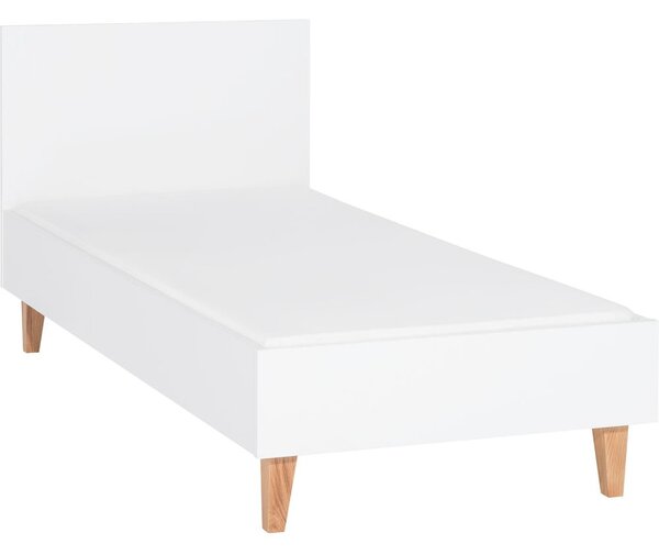Biela jednolôžková posteľ Vox Concept, 90 × 200 cm