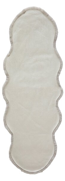 UMELÁ KOŽUŠINA, 55/160 cm, strieborná Novel - Koberce
