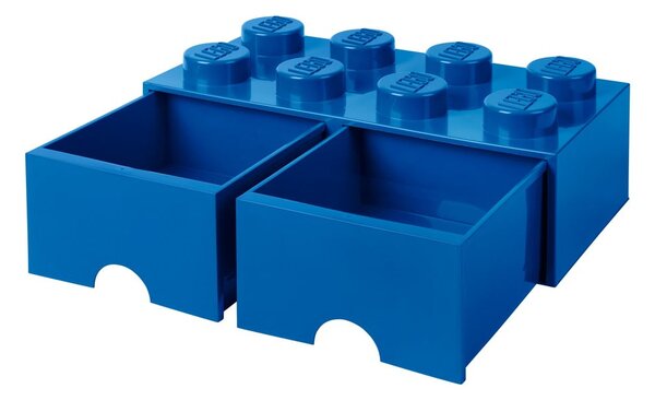 Tmavomodrý úložný box s dvoma zásuvkami LEGO®