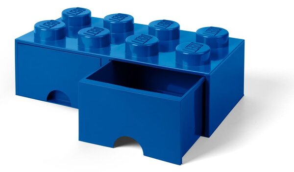 Tmavomodrý úložný box s dvoma zásuvkami LEGO®