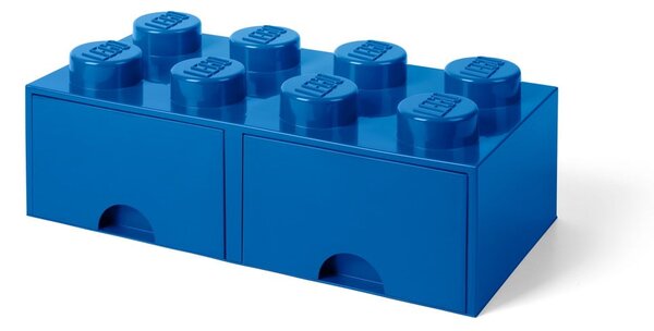 Tmavomodrý úložný box s dvoma zásuvkami LEGO®