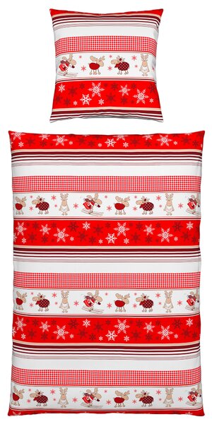 POSTEĽNÁ BIELIZEŇ, flanel, červená, biela, 135/200 cm Esposa - Online Only bytové doplnky, Online Only