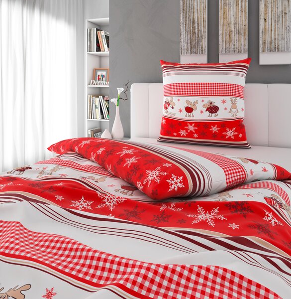 POSTEĽNÁ BIELIZEŇ, flanel, červená, biela, 135/200 cm Esposa - Online Only bytové doplnky, Online Only