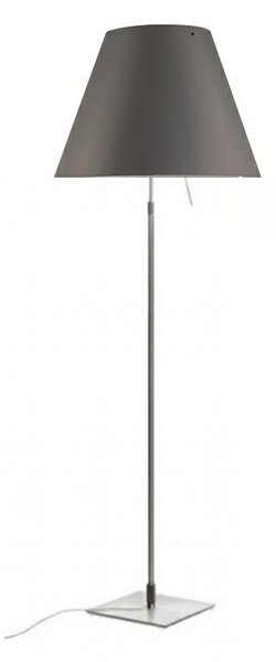 Luceplan - Costanza Stojaca Lampa s Dimmer Aluminium s Concrete Grey - Lampemesteren