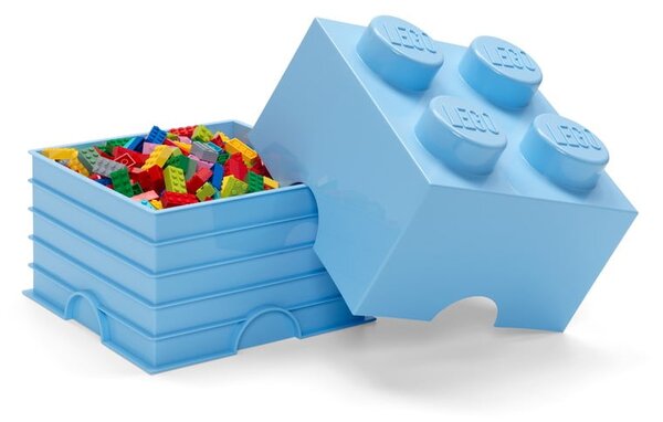 Svetlomodrý úložný box štvorec LEGO®