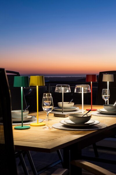 NABÍJATEĽNÁ STOLNÁ LAMPA, stmievač s regulačným kolieskom, 13,7/27 cm Dieter Knoll - Online Only bytové doplnky, Online Only