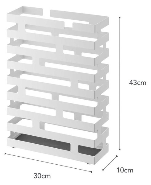 Biely stojan na dáždniky YAMAZAKI Brick, šírka 30 cm