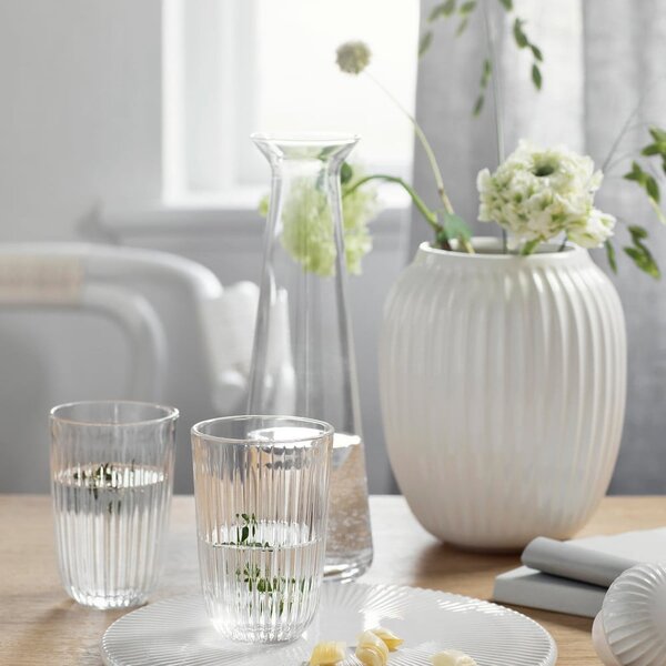 Biela kameninová váza Kähler Design Hammershoi, výška 20 cm