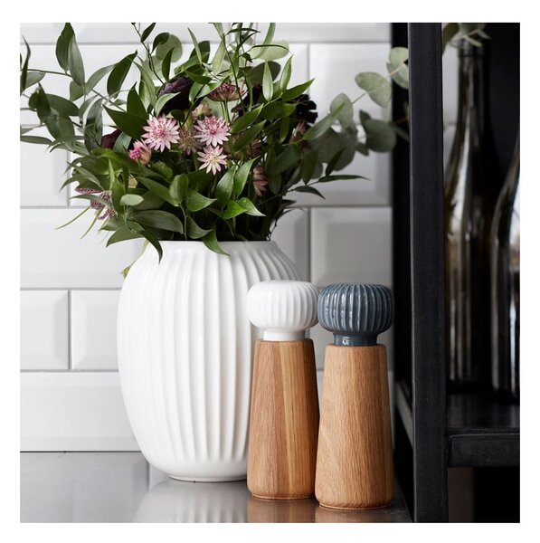 Biela kameninová váza Kähler Design Hammershoi, výška 20 cm