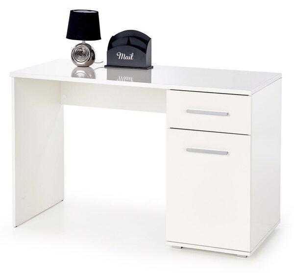 Písací stôl LINA so skriňou a zásuvkou - biely