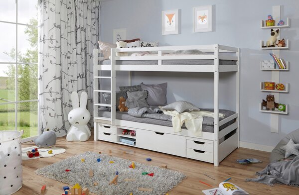POSCHODOVÁ POSTEĽ, 90/200 cm biela MID.YOU - Detské izby, Online Only
