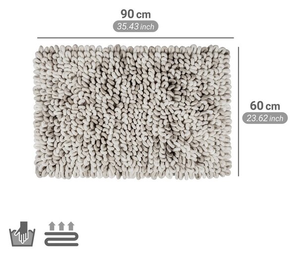 Sivobéžová textilná kúpeľňová predložka 60x90 cm Lerici – Wenko
