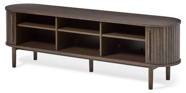 Hnedý TV stolík v dekore duba 180x56x40 cm Meta – Unique Furniture