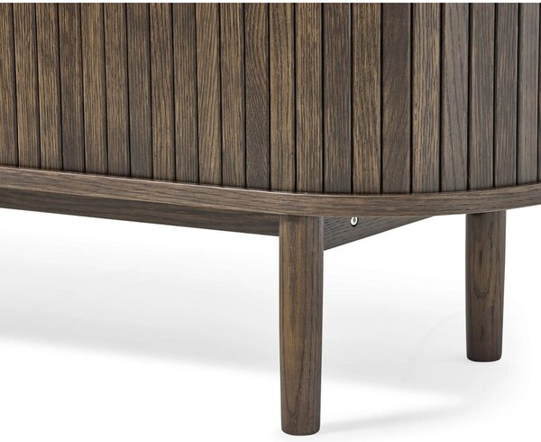 Hnedý TV stolík v dekore duba 180x56x40 cm Meta – Unique Furniture