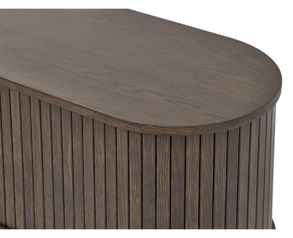 Hnedý TV stolík v dekore duba 180x56x40 cm Meta – Unique Furniture