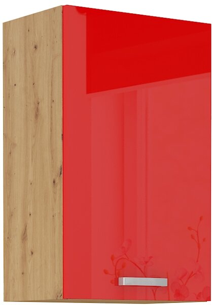 Horná kuchynská skrinka s policami 45 cm 27 - MYSTIC - Červená lesklá