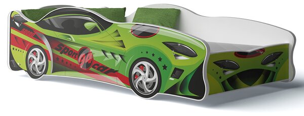 Detská posteľ auto JACOB 160x80 cm - zelená (15)