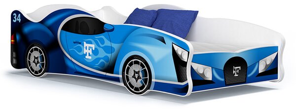 Detská posteľ auto LEWIS 160x80 cm - modrá (23)