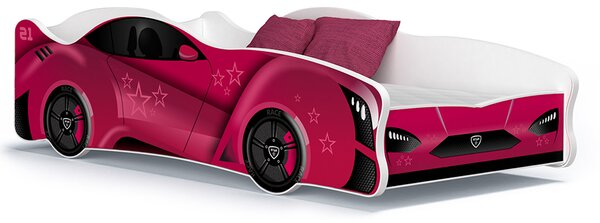 Detská posteľ auto NATHAN 160x80 cm - ružová (18)