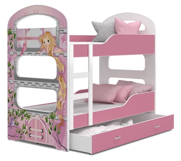 Detská poschodová posteľ Dominik Q - 160x80 cm - LOCIKA