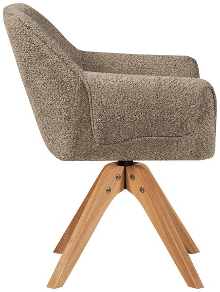 STOLIČKA S PODRÚČKAMI, buklé, taupe MID.YOU - Stoličky, Online Only