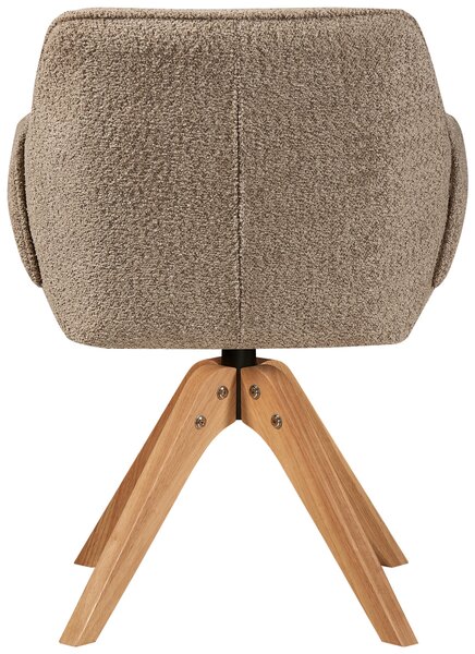STOLIČKA S PODRÚČKAMI, buklé, taupe MID.YOU - Stoličky, Online Only