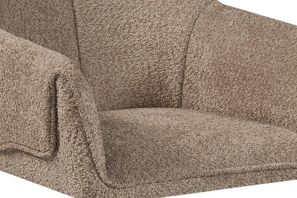 STOLIČKA S PODRÚČKAMI, buklé, taupe MID.YOU - Stoličky, Online Only