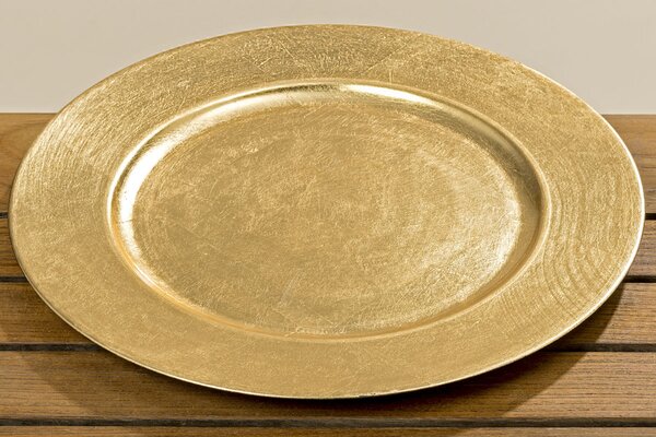 Boltze Dekoračný tanier, zlatý