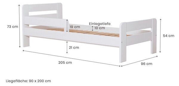 POSTEĽ, 90/200 cm biela MID.YOU - Postele, Online Only