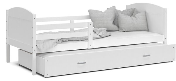 Detská posteľ s prístelkou MATTEO 2 - 190x80 cm - biela