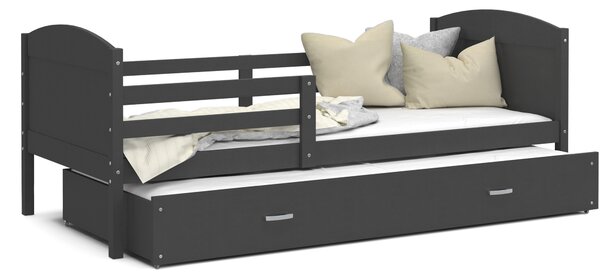 Detská posteľ s prístelkou MATTEO 2 - 200x90 cm - šedá