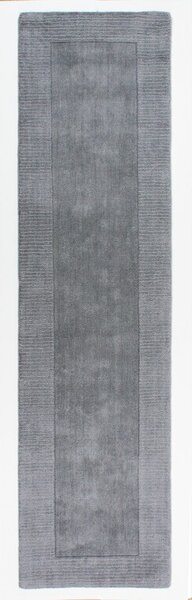 Sivý vlnený behúň Flair Rugs Tuscany Sienna Matte, 60 x 230 cm